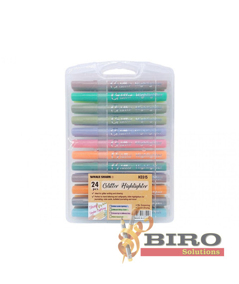 Marker Glitter 24 culori, cutie plastic, ML50-22